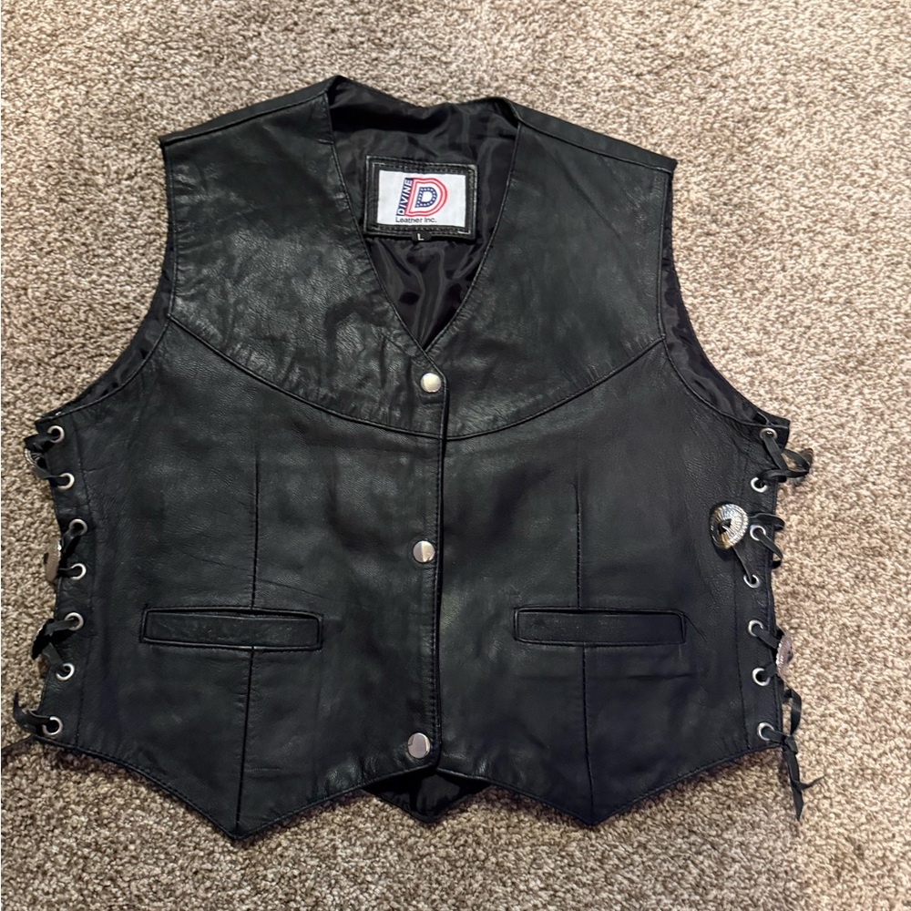 Black Leather Vest